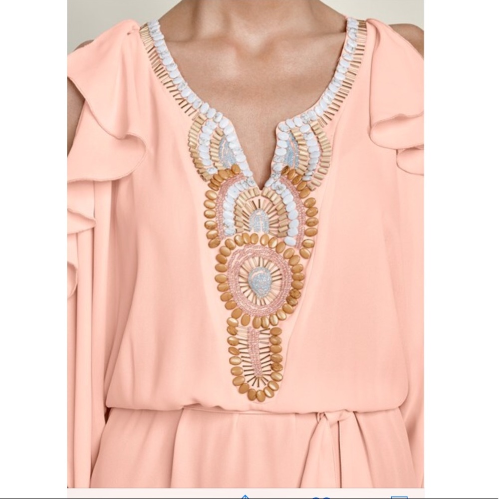 Beaded short summer dress